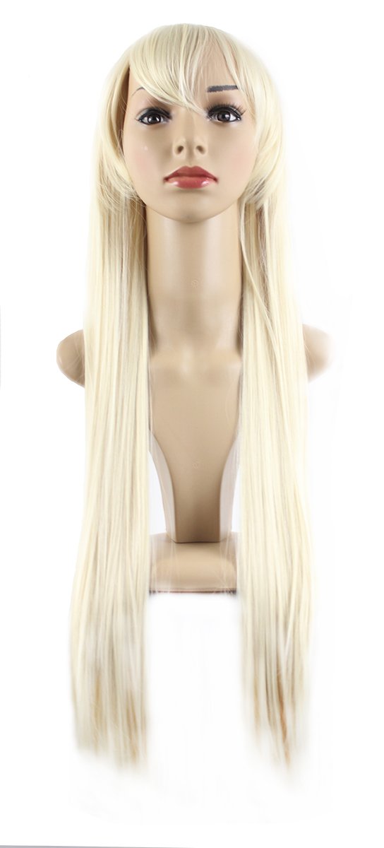 Xiaoyu Long Straight Hair Cosplay Costume Party Halloween Wigs - White Gold