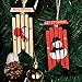 PartyTalk 12pcs Christmas Wooden Ornaments Rustic Snowman Santa Xmas Tree Hanging Wood Sled for Christmas Tree Decorations