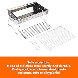 Zorestar Portable Folding Charcoal Grill, Premium