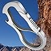 Idakekiy Stylish Carabiner Keychain Zinc Alloy Key Chain Bottle Opener (2 Pcs Silver)