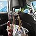 Starling's Headrest Hooks for Car - Back Seat Organizer Hanger Storage Hook, Car SUV(Set of 4) Black, Purse Hook for Car Handbag Clothes Umbrellas Coats Grocery Bags & More!