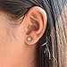 Sterling silver studs blue opal 4mm post earring posts Light Blue