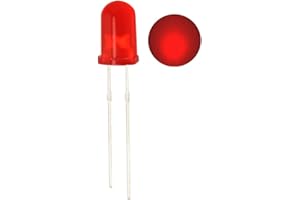 CO-RODE 100pcs Ultra Bright 5mm LED Light Emitting Diode Diffused Red