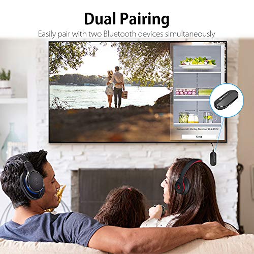 SONRU Bluetooth 5.0 Transmitter Receiver, 2in1 Wireless 3.5mm Aux