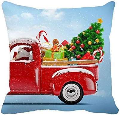 Decrotive Pillow Cases Merry Christmas Cushion Cover 18" x 18"