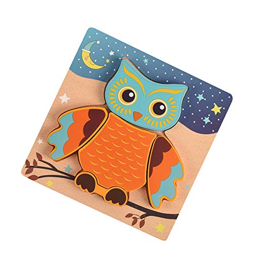 image for BOHS Pack of 4 pcs - Wooden Animals Primary Chunky Jigsaw Puzzles- Eas