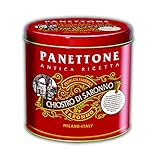Chiostro di Saronno Classic Panettone in Elegant Metal Tin, 1000g, Milano Made in Italy