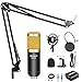 Neewer NW-800 Condenser Microphone Kit with USB 48V Phantom Power Supply, NW-35 Suspension Arm Stand, Shock Mount, Pop Filter for Home Studio Recording Broadcast YouTube Live Periscope(Black and Gold