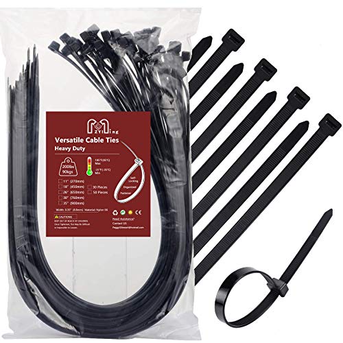 Zip Ties Heavy Duty 200 lb 36 Inch, Extra Long Cable Ties Wide Plastic