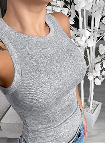 Shed Protector Women's Slim Knit Sleeveless Racerback Casual Basic Ribbed Tank Tops Vest 3 Shed Protector Women's Slim Knit Sleeveless Racerback Casual Basic Ribbed Tank Tops Vest