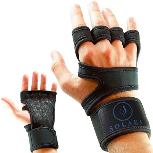 Cross Training Gloves with Wrist Support for Fitness, WOD, Weightlifting, Gymnastics, Gym Workout , Powerlifting [Slip Resistant Palm Padding to avoid Calluses] - Suits both Men &amp; Women (Medium)