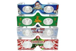 TRUSTY 3D CHRISTMAS 3D Christmas Glasses - 4 Pack Holiday Specs - Hologram Holiday Images