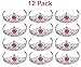 Tiaras With Pink Heart Stones - 12 Adjustable Piece - For Kids, Girls, Women, Costume, Dress Up, Props, Themed Parties, Weddings, Halloween, Valentine's - Kidsco