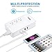 Powerjc Travel Converter Adapter Universal Power Voltage 1875W Step Down 220V to 110V with 4 Smart USB Charging Ports Inner Cooling Design Without Any Noise (White)