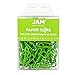 JAM PAPER Colorful Standard Paper Clips - Regular 1 Inch - Lime Green Paperclips - 100/Pack