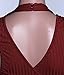 Bigyonger Women's Summer Halter Sleeveless Backless Sexy Mini Bandage Dress,Wine Red,Small