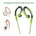 BESIGN SP01 Wired Sweat Proof Earphones, 3.5mm Stereo Sports Running Earbuds, Headsets, Headphones With Mic and Remote Control for Smartphones, Tablets, Mp3 Players (Green)
