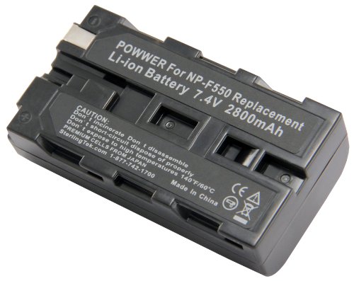 STK's Sony NP-F550 2800mAh Battery is a Long Lasting Battery for Sony HandyCams and LED On-Camera Video Lights Using NP-F550 batteries