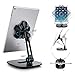AboveTEK Sleek Magnetic Tablet Stand, Aluminum iPad Cell Phone Stand w/Extra Bonus Metal Disks, 360° Swivel iPhone/iPad Magnet Mount for Kitchen Tabletop Bedside Office Desk Kiosk Reception Display