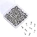 BESTTOYHOME 500 Pieces Mini Small Paper Fasteners Brass Plated Scrapbooking Brads Round Metal Brads with Storage Box for Crafts Making DIY, Gold and Silver