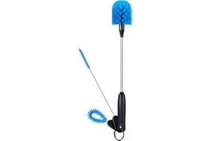 3-in-1 Stainless Steel Water Bottle Cleaning Brush Set, Long Handle Bottle Cleaner Set with Storage Hook, Built for Narrow Ne