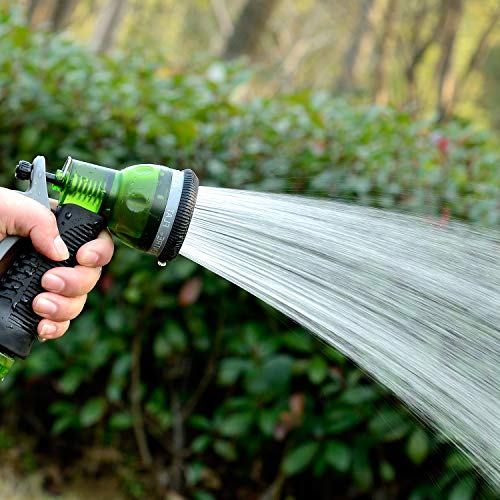 YeStar 75Ft Garden Coil Hose, 3/4" Solid Brass Fittings/Leak Proof Connector, Flexible Water Hose with 7-Pattern Spray Nozzle, Easy to Storage, Kink Free Compact and Durable