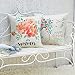 Anickal Summer Decorations Set of 4 Decorative Pillow Covers 18x18 Hello Summer Pink Ice Cream Truck Flamingo Flower Cotton Linen Pillow Cases for Summer Home Decor