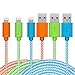 iPhone 8 Charger Cord, 3 Pack 10Ft Long, iPhone 6S Charger F-color Braided Apple Certified Lightning Cable for iPhone 8 7 6S 6 Plus 5S 5C, iPhone SE, iPad Air 2 Mini 4, iPad Pro Orange Green Blue