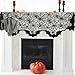 OTBBA Halloween Decorations, Spiderweb Fireplace Mantle Scarf Black Lace Cobweb Cover 20