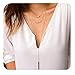 Zealmer Shoopic Layered Imitation Pearl Pendant Curved Tube Lariat Bar Drop Y Chain Necklace for Women