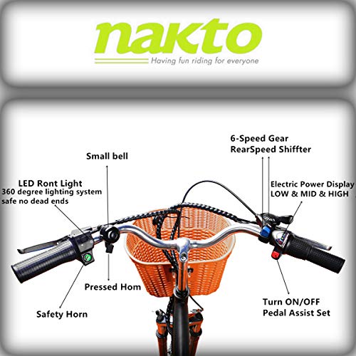 nakto Electric Bicycles 26"/20" Electric Bikes for Adult Ebikes Ebike