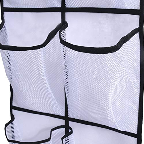 StyleZ 2PCS 12 Large Mesh Pockets Over The Door Shoe Storage Bag Organizer Hanging Narrow Closet Door - Thumbnail 2