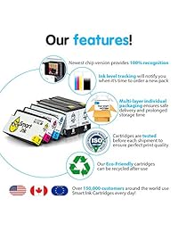 Smart Ink   Cartucho de tinta compatible con HP 950 XL 951 XL (2BK&C M Y 5 Pack Combo) para Officejet Pro 8100 8110 8600 8600 Plus 8600 Premium 8610 8615 8616 8620 8625 8630 8640 8660 251dw 276dw