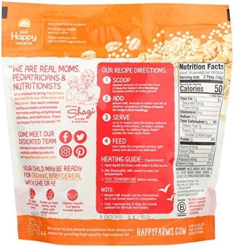 happy baby clearly crafted cereal