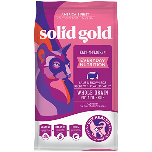 Solid Gold Indoor Cat Food Real Lamb, Brown Rice & Pearled Barley for