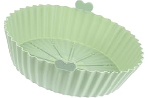 DIYEAH Wear-Resistant Silicone Air Fryer Liner Green Reusable Heat-Resistant Pot for Non-Stick Baking Oven