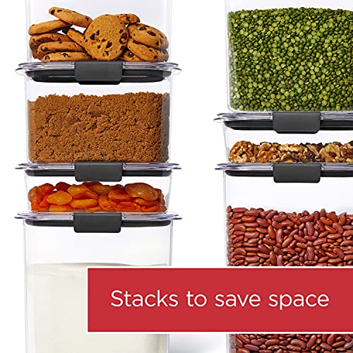 Rubbermaid Brilliance Pantry Airtight Food Storage Container, BPA-Free Plastic