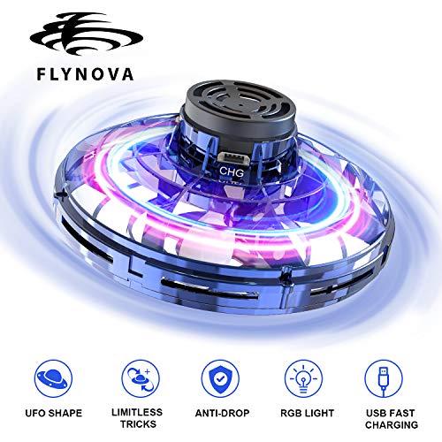 ATHLERIA FlyNova Flying Toys - Hand Operated Drones for Kids or Adults - UFO Drone Flying Toy Hand Controlled Mini Free Flight Paths Creative Toy for Indoor Outdoor, Office, Garden