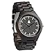 Treehut Men's Black Ebony Wooden Watch with All Wood Strap Quartz Analog with...