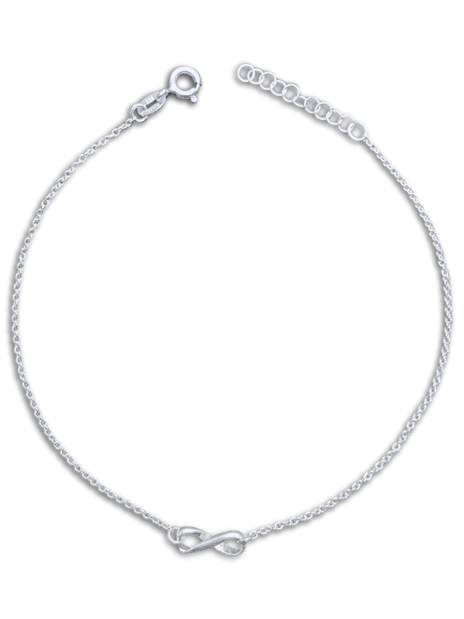 12 Inch Infinity Symbol/Design Anklet/Ankle Bracelet/Ankle Chain - 925 Sterling Silver - Extra Large - Adjustable 11" to 12" Inch / 28 to 31 cm - Anklets for Women. 9208411