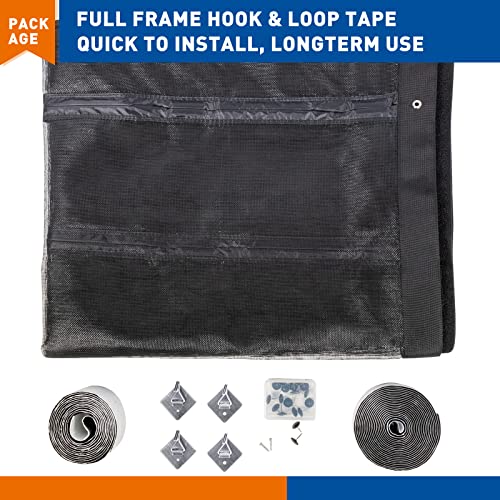 MAGZO Upgraded Garage Door Screen 16 x 7 ft, Reinforced Double