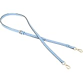 uxcell Genuine Leather Bag Strap Replacement Adjustable Crossbody Bag Straps, 37.4-45.3 Inch Purse Strap for Shoulder Bag Handbag Purse, Blue, Gold Buckle