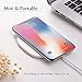 Fast Wireless Charger, EOYIZW Charging Stand Pad Mat with UV Wear-Resisting Paint and Sleep-Friendly Indicator Lights Work with Phone Case Rapid Charger for Galaxy S7/S8/S9 Plus, Note 8, iPhone X