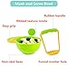MICHEF Baby Bowls, Baby Feeding Bowls Set with 2 Hot Safe Baby Fork and Spoon, 2 Soft-Tip Silicone Baby Spoons, Mash and Serve Bowl - Baby Shower Gift Set of 3 Suction Baby Bowls for Toddler with Lids