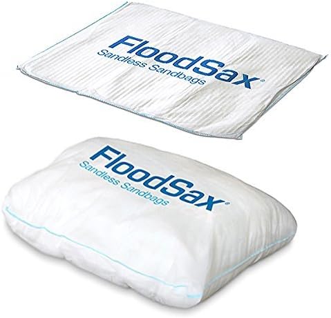 FloodSax FS5R Instant Self-Inflating Sandless Sandbags/Water Absorbent Pads , 19 x 20, White by FloodSax