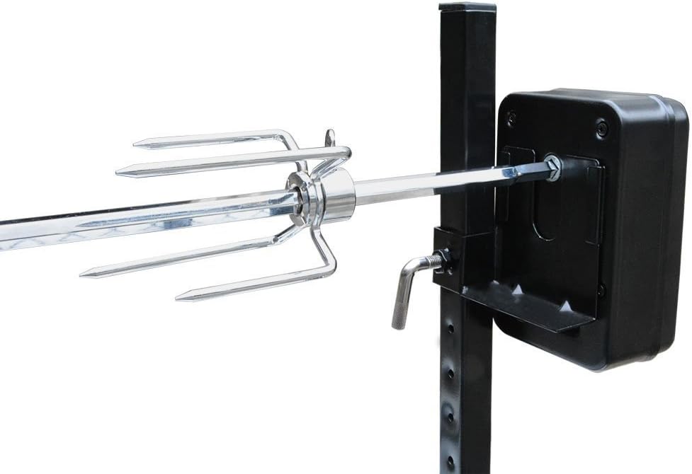onlyfire Adjustable Outdoor Camping Rotisserie Grill System and Spit Kit with Portable DC 3V Motor and 29 Inch Hexagon Spit Rod: Sports & Outdoors