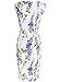 VfEmage Womens Elegant Ruched Floral Print Mesh Cocktail Bodycon Dress