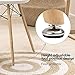 Furmax Kitchen Dining Table Modern Style Round Leisure Coffee Table,Office Coference Desk with Wood Legs for Kitchen Living Room(White)