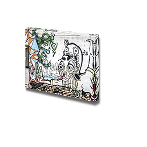 Canvas Prints Wall Art - Graffiti Art of Monsters and Man | Modern Wall Decor/Home Decoration Stretched Gallery Canvas Wrap Giclee Print. Ready to Hang - 12" x 18"