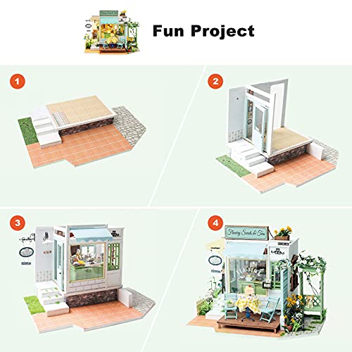 ROBOTIME Dollhouse Miniature DIY Miniature Craft Kits for Adults Model